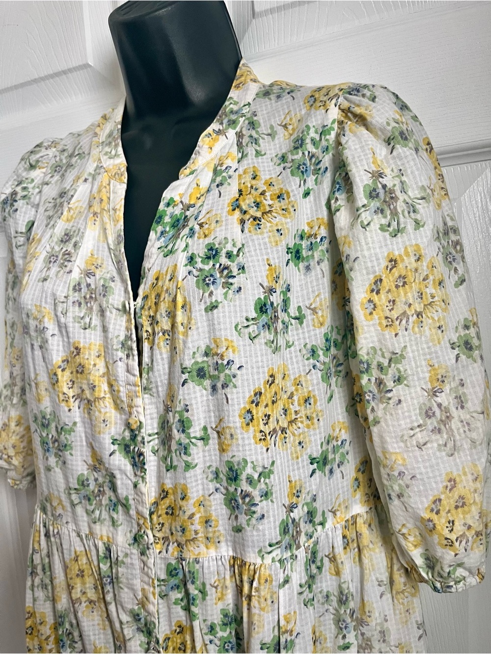 Paul & Joe X Uniqlo Dress Floral Maxi Medium Summer Cottagecore Short Sleeve - Picture 2 of 6